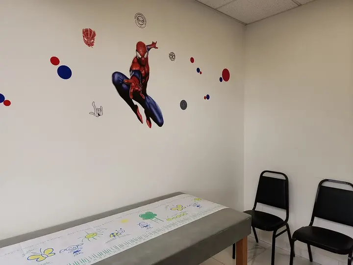 Superhero exam room — Lighthouse Pediatrics, Torrance